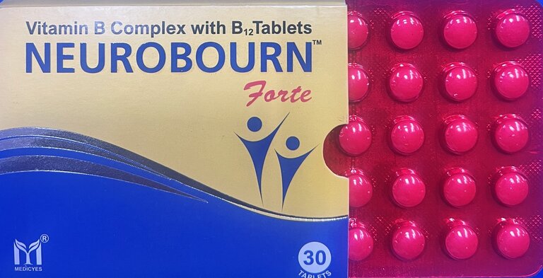 Buy Neurobourn Forte Tablet online - Supports energy, nerve health, and metabolism with essential B vitamins