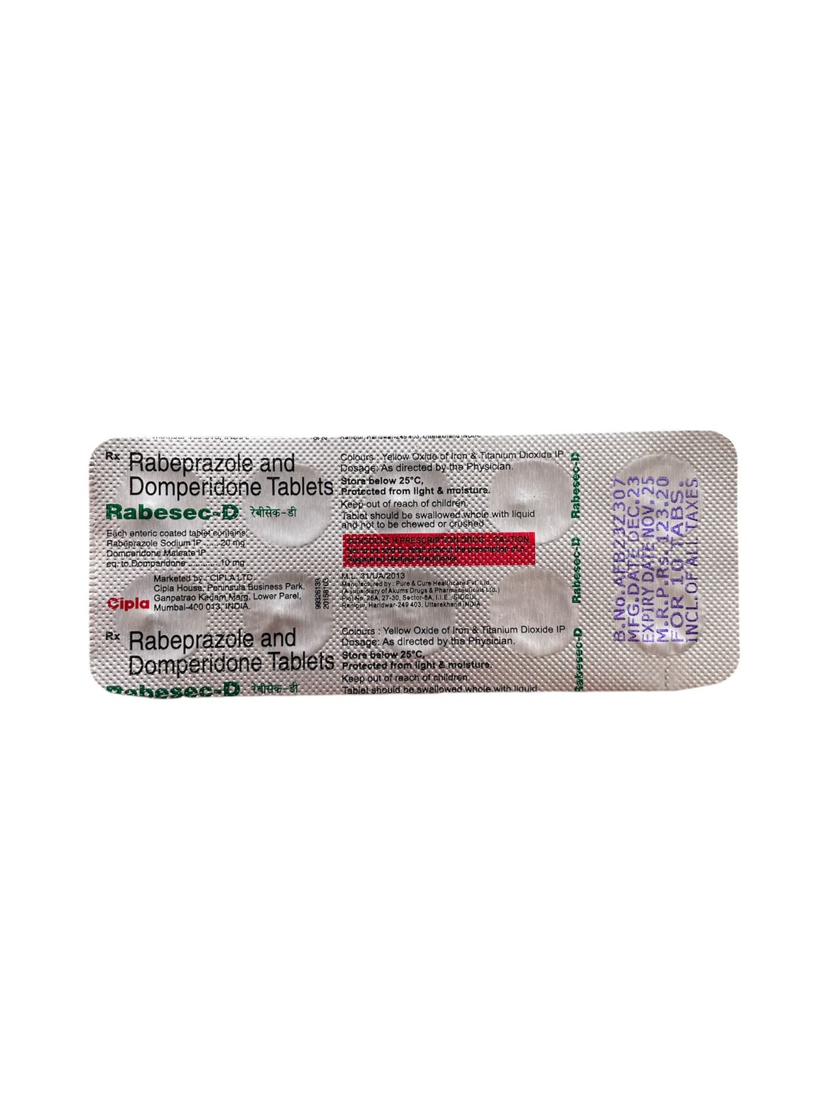 Buy  Rabesec D Tablet  online -  for acidity, GERD & nausea
