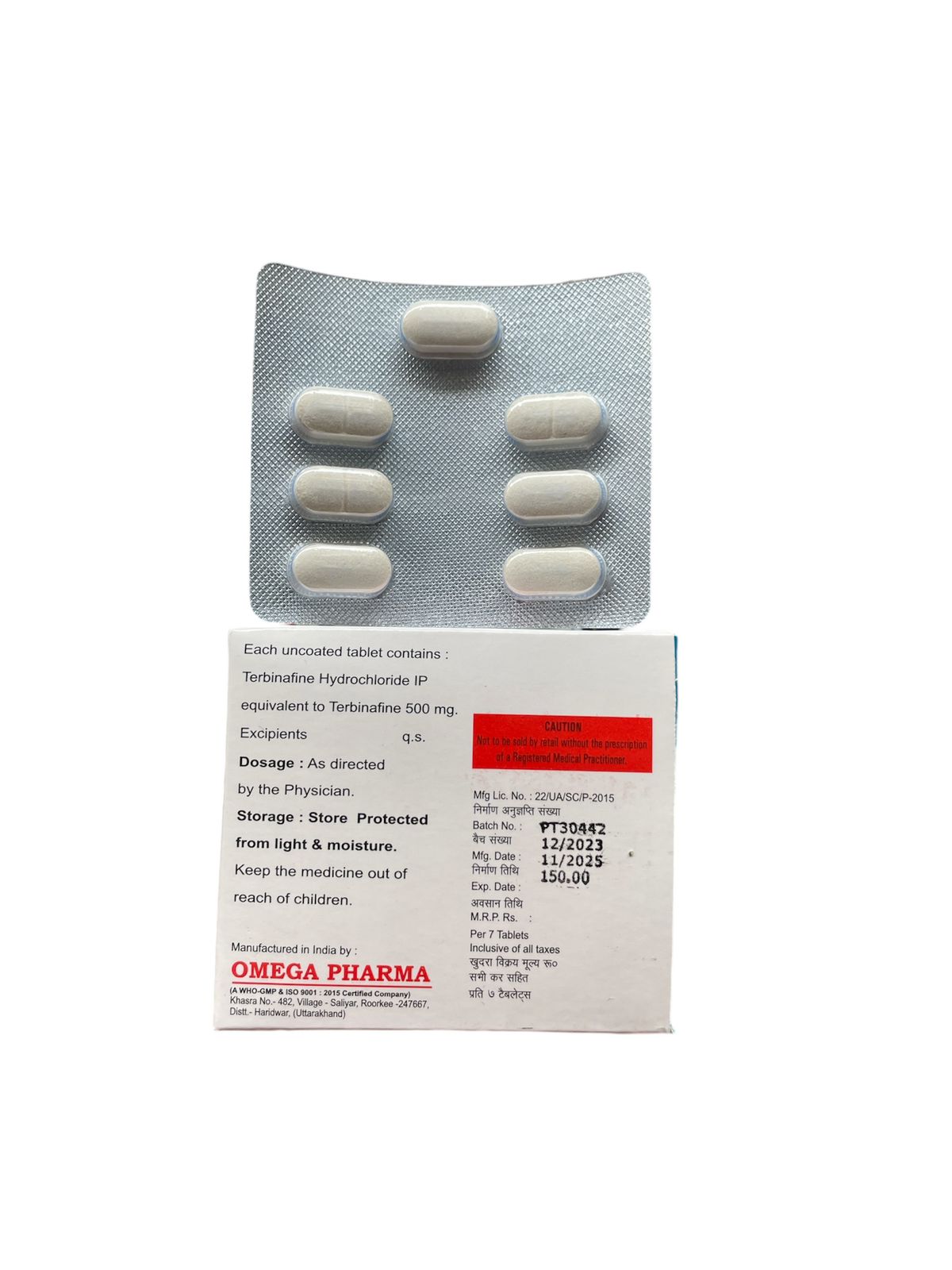 Order  Terboderm 500mg tablet  - Fast & secure delivery