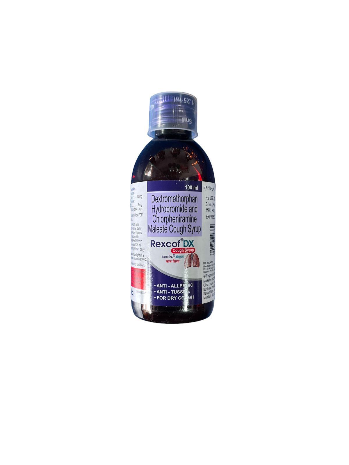 Buy Rexcod DX syrup online -suppress coughing, soothe the throat, and ease discomfort