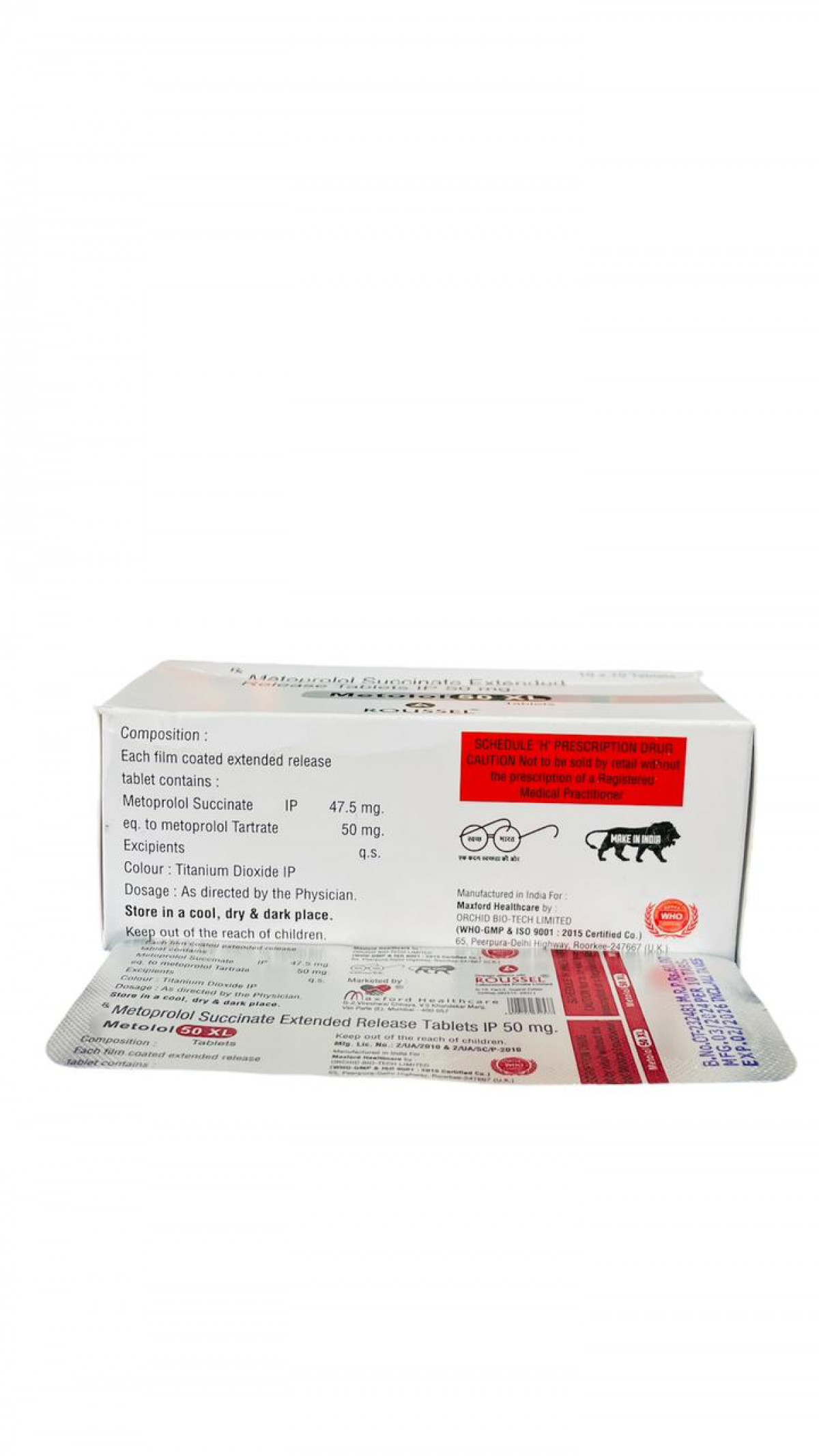 Order  METOLOL-50 TABLETS - Fast & Secure delivery