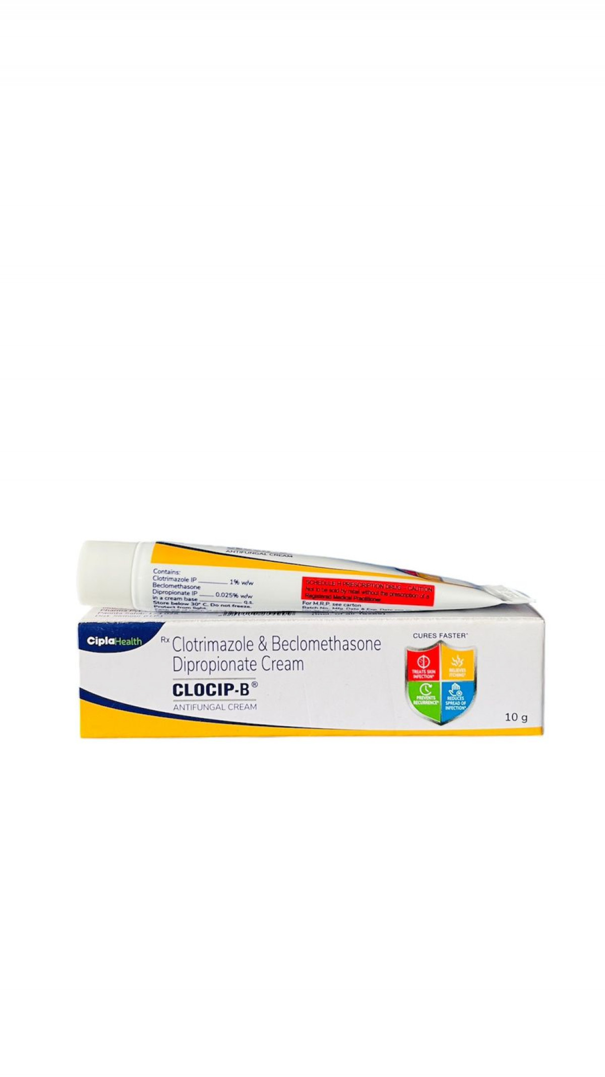 Buy  Clocip B Cream 10gm  online -  for fungal and inflammatory skin conditions
