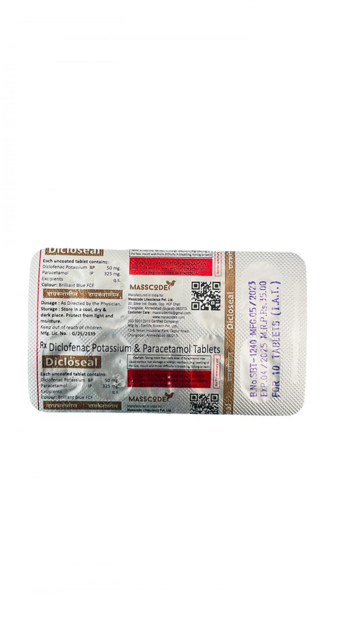 Buy Dicloseal P tablet  online -  Effective pain and inflammation relief