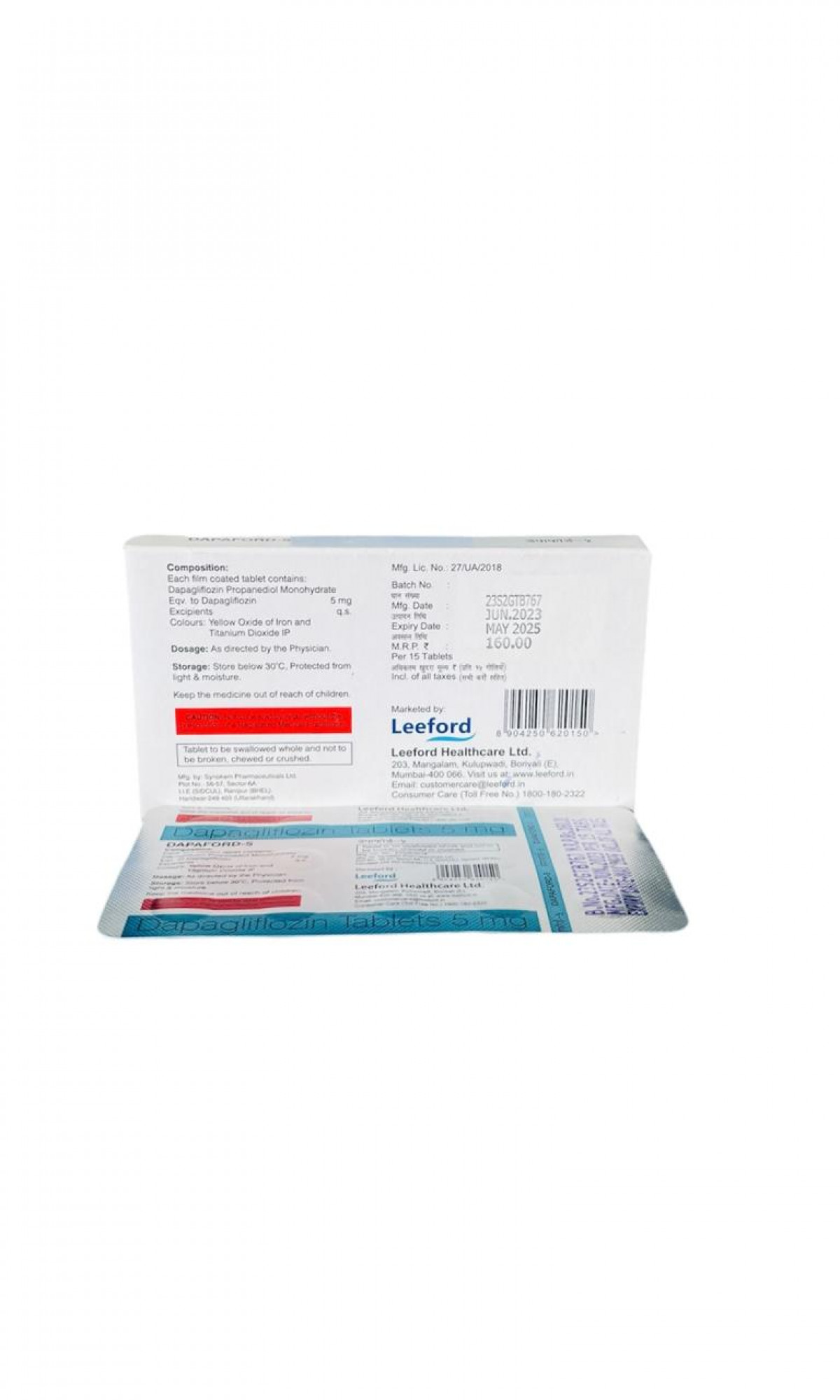 Order Dapaford-5 tablet online - Fast & Secure Delivery