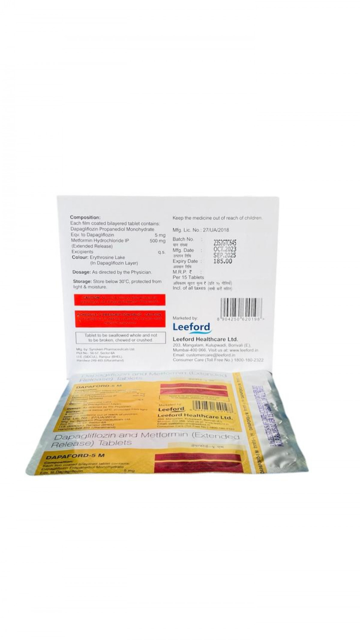 Order Dapaford 5 M tablet online - Fast & Secure Delivery