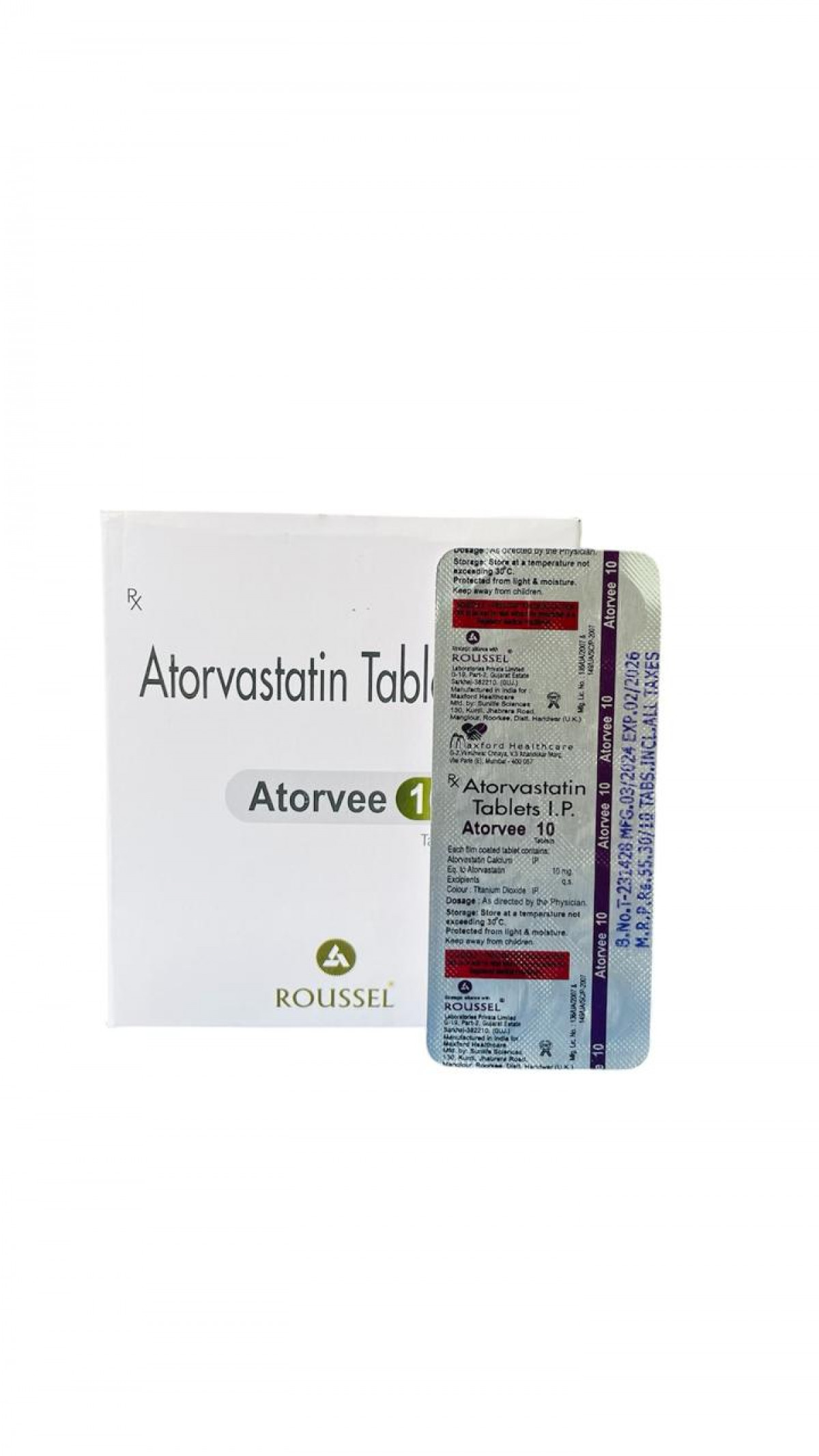 Order  ATORVEE-10 TABLETS - Fast & Secure delivery