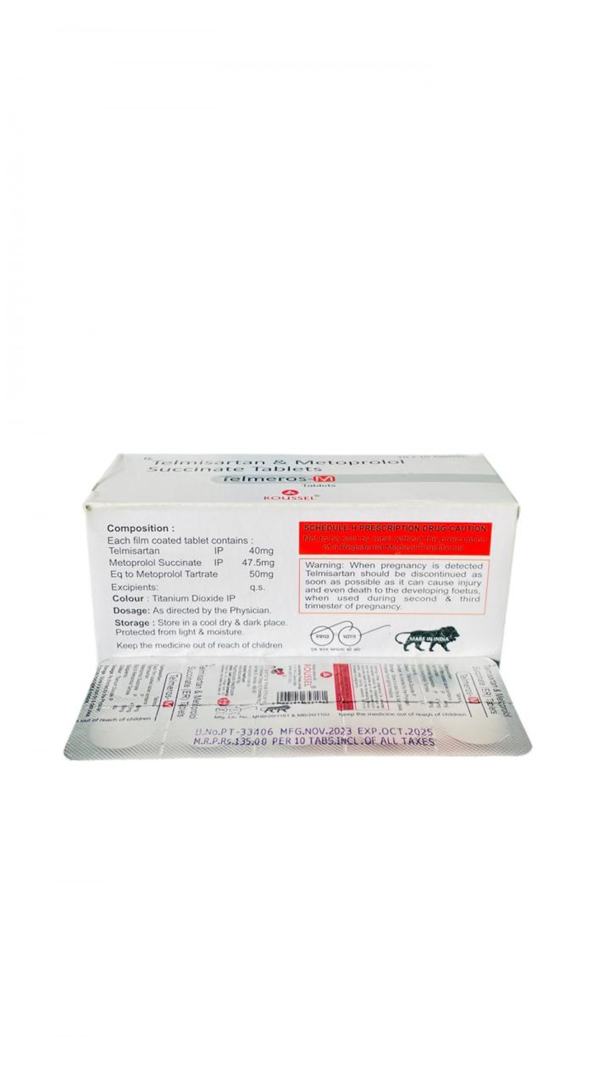 Order  TELMEROS -M Tablet - Fast & Secure delivery