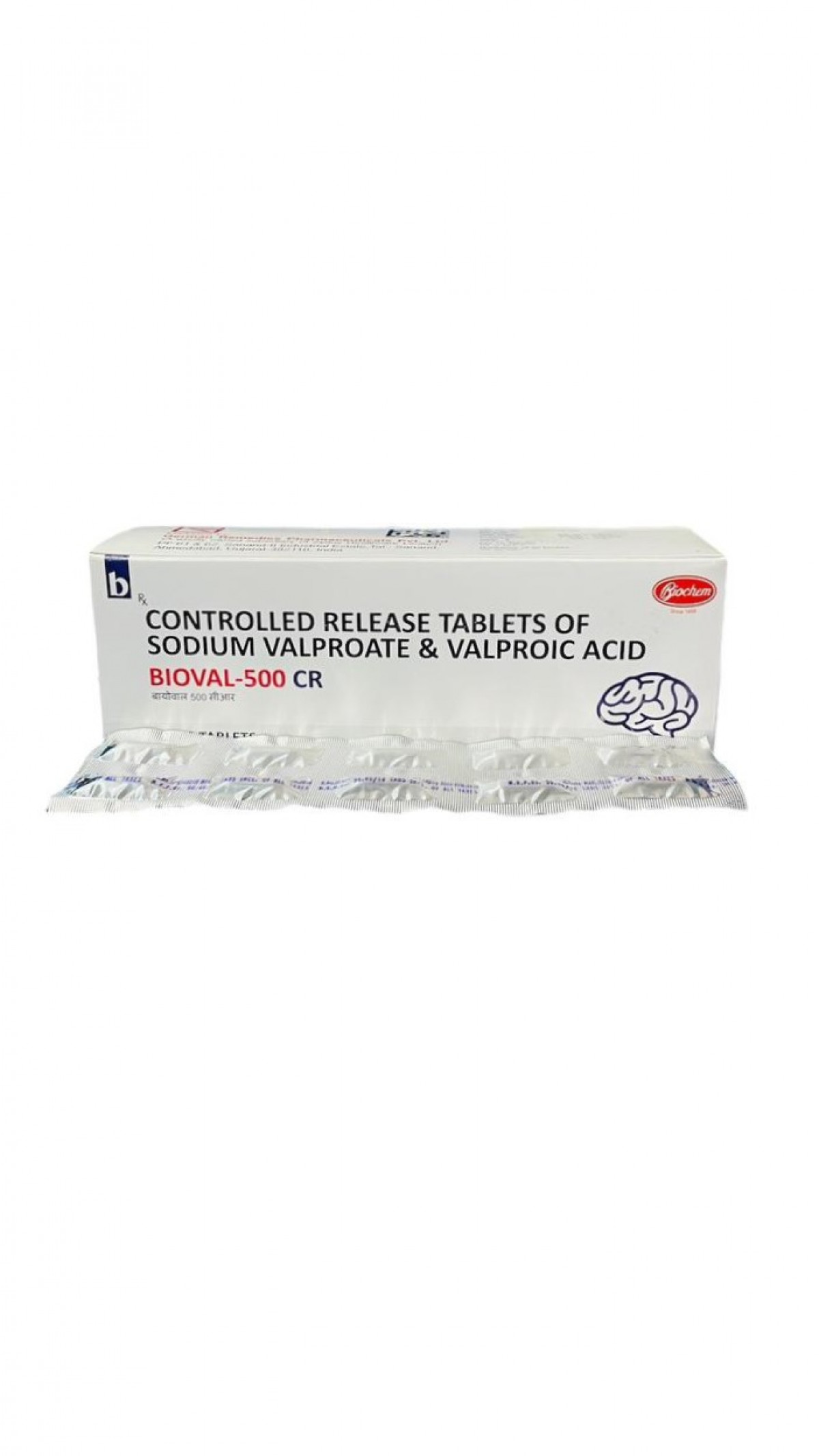 Buy BIOVAL 500 CR TAB  online - treatment for epilepsy, seizures, and mood disorders