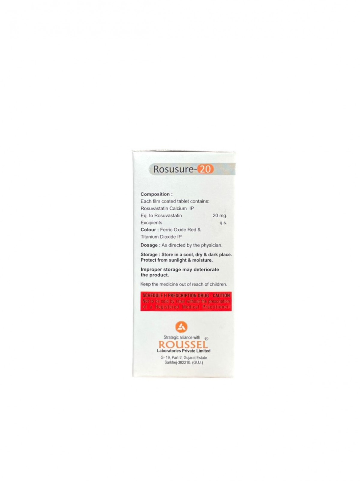 Order  ROSUSURE 20 TABLETS - Fast & Secure delivery