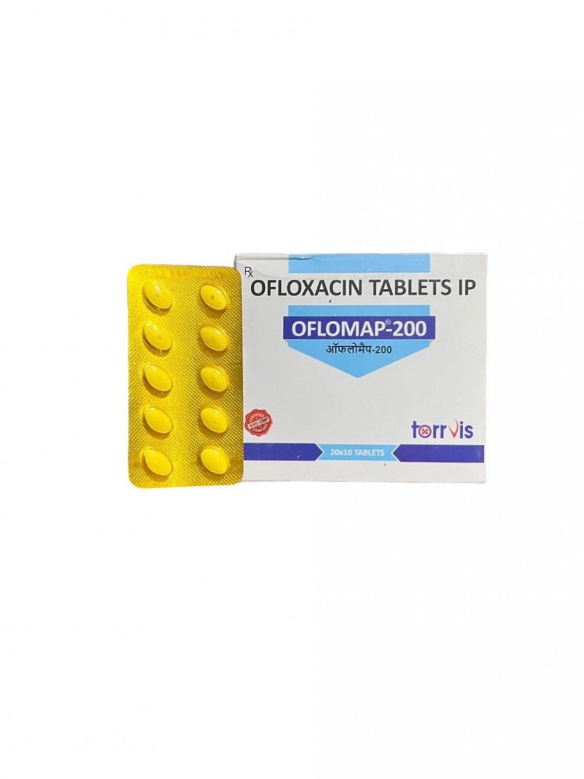 Buy  OFLOMAP - 200 MG TAB  online -  Broad-spectrum antibiotic for effective treatment of bacterial infections