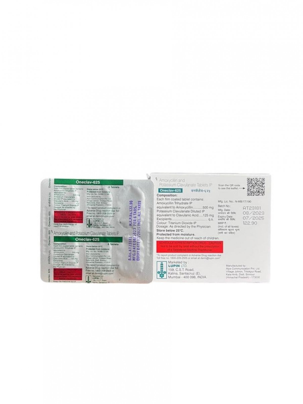 Order  One clav 625 tablet - Fast & secure delivery