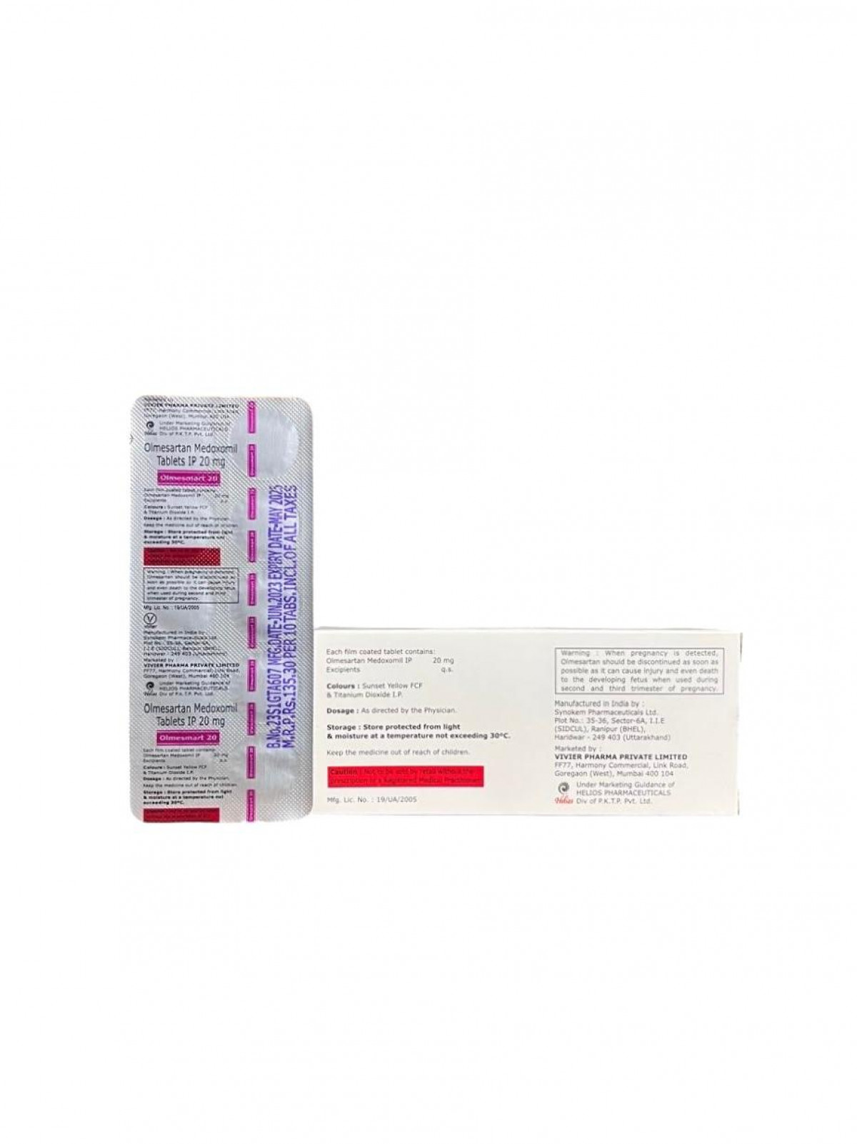 Order  Olmesmart 20mg tablet - Fast & secure delivery