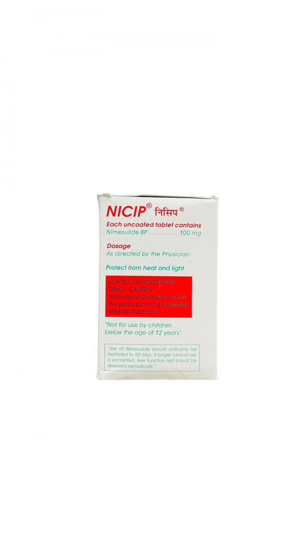 Order Nicip 100 tablet online - Fast & Secure Delivery