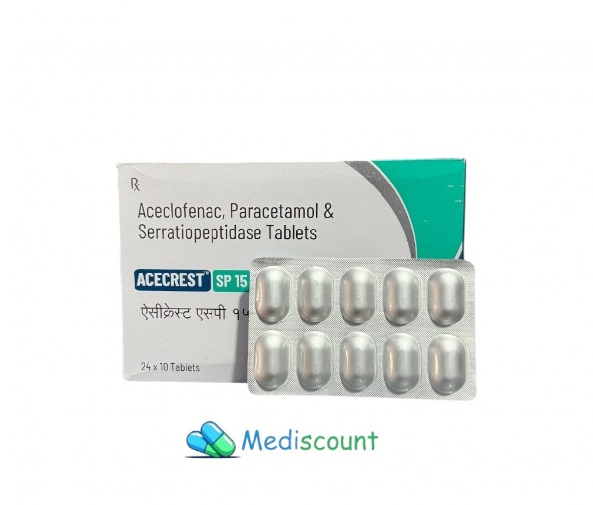 ACECREST SP15 Tablet anti-inflammatory painkiller online at Mediscount