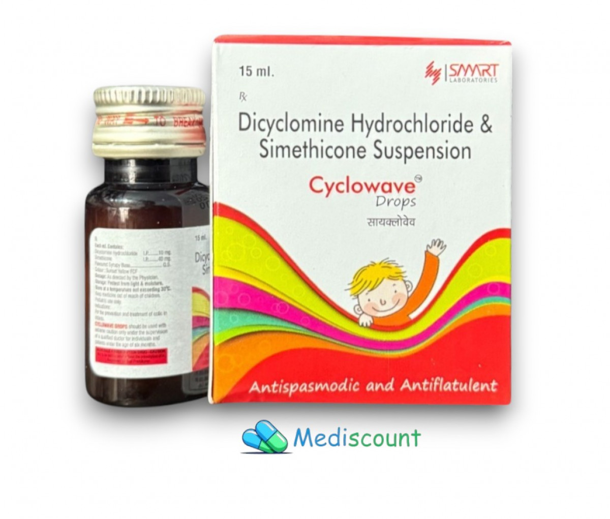 Buy Cyclowave Drops online - Effective relief from abdominal pain, bloating, and gas.