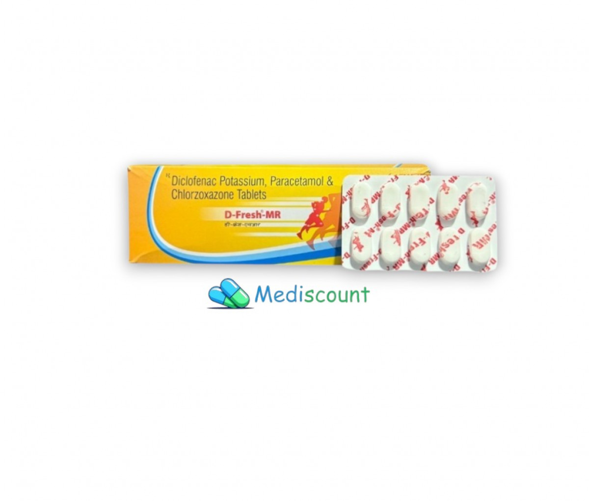 Buy D Fresh MR Tablet online - Effective relief from pain, inflammation, and muscle spasms.