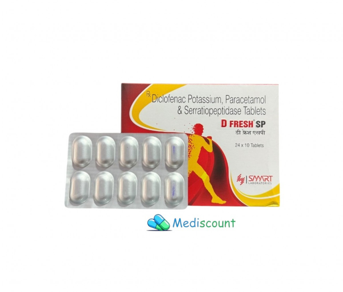 Buy D fresh sp tablet online - powerful relief for pain, inflammation, and swelling.