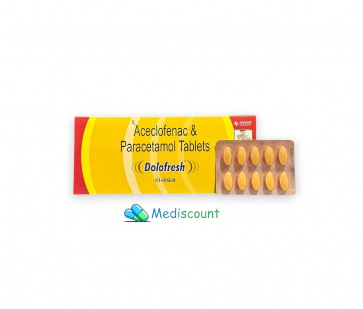 Buy  Dolofresh Tablet online - Effective pain relief for inflammation, arthritis, and fever