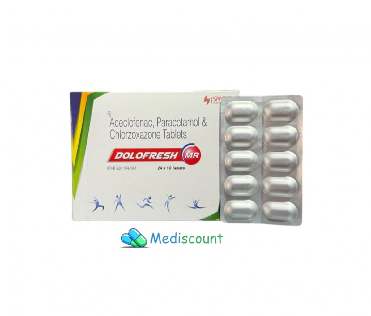 Buy Dolofresh MR Tablet online -  effective relief for pain, inflammation, and muscle spasms.