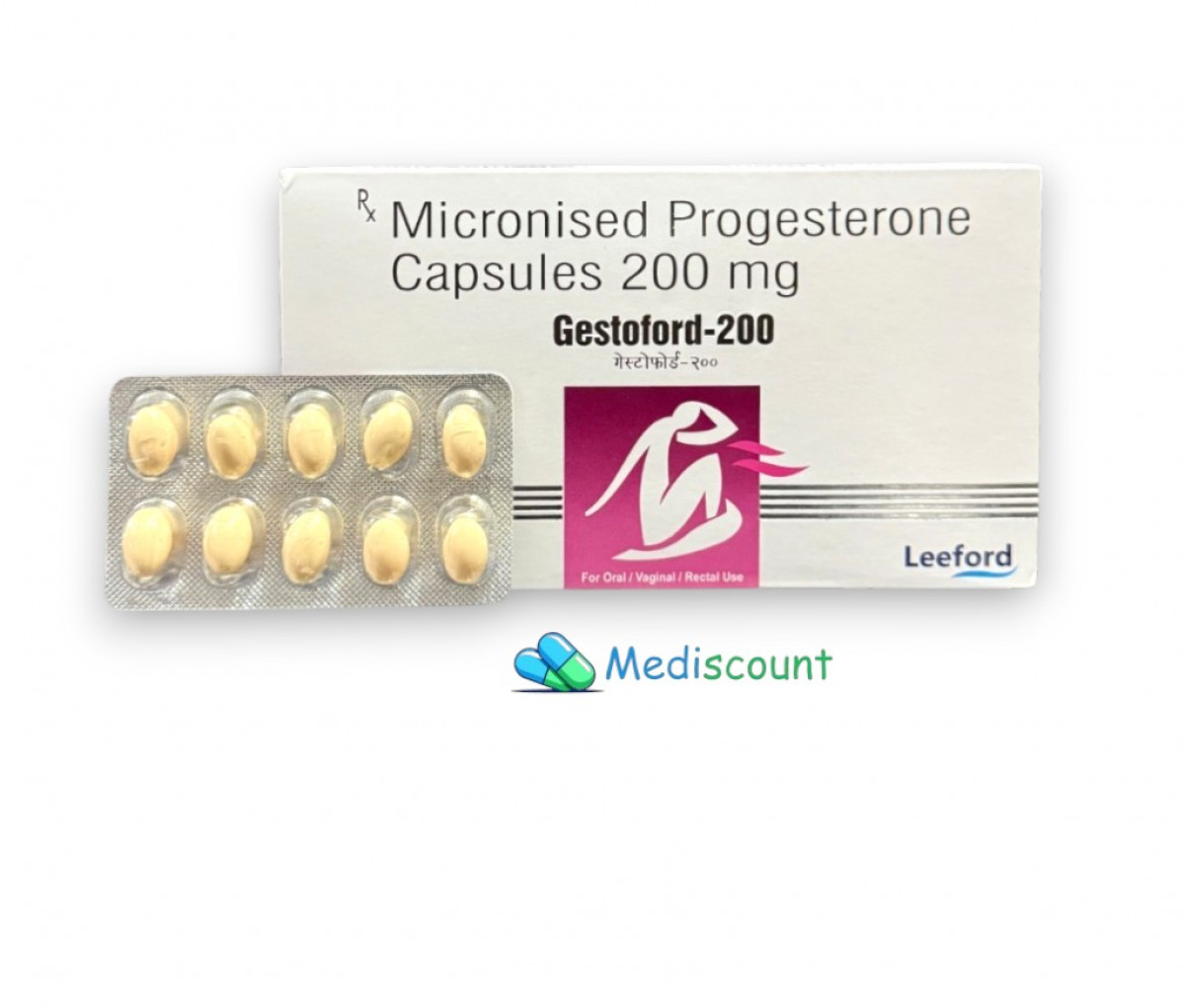Buy Gestoford 200 Capsule online - hormone regulation and pregnancy support