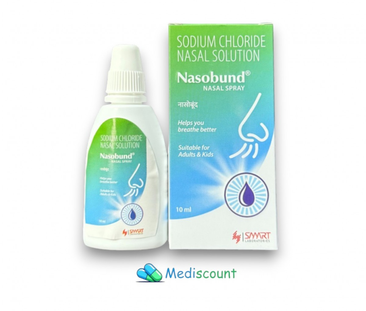 Buy Nasobund Nasal Spray  online -  Safe and effective saline solution for medical use