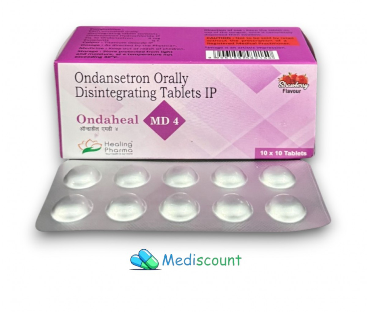 Buy Ondaheal MD 4 tablets online - effective anti-nausea treatment for motion sickness and chemotherapy