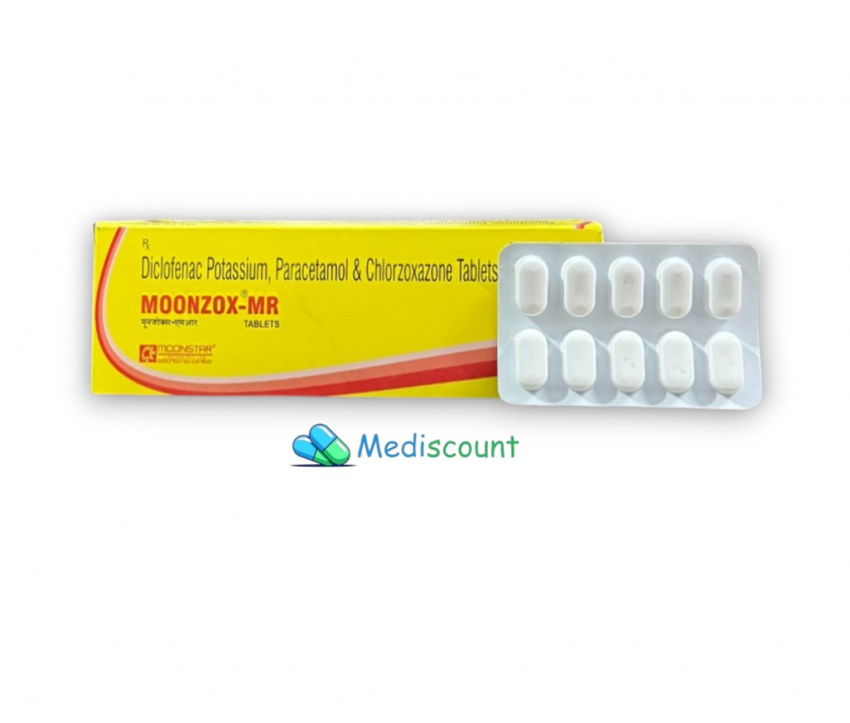 Buy Moonzox-MR tablet  online-powerful relief from pain, inflammation, and muscle spasms