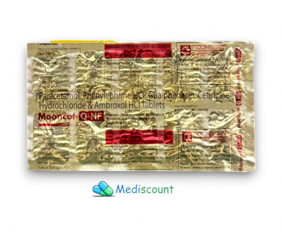 Buy Mooncof-Q-NF tablet  online- comprehensive relief for cold, cough, and allergy symptoms