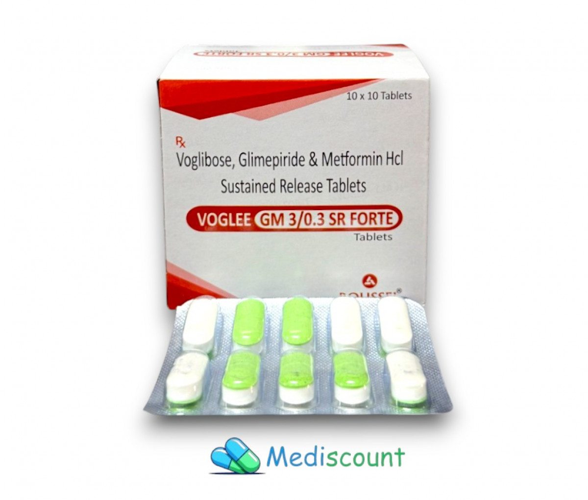 Buy Voglee GM 3/0.3 SR Forte Tablet online -  For effective diabetes management