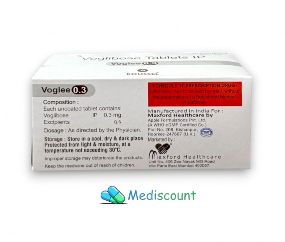 Order VOGLEE-0.3 TABLET- Fast & Secure delivery