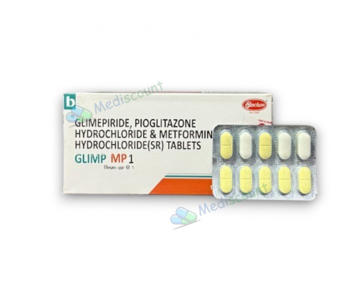 Buy GLIMP - MP1 TABLETS  online -   triple-action diabetes management