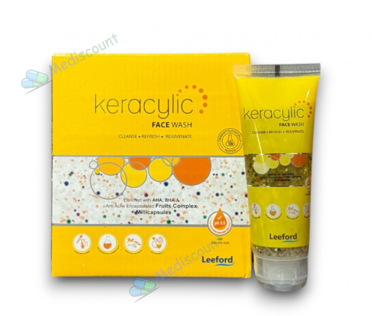Keracylic Face Wash 70 g for acne treatment and oil control, buy online at Mediscount.
