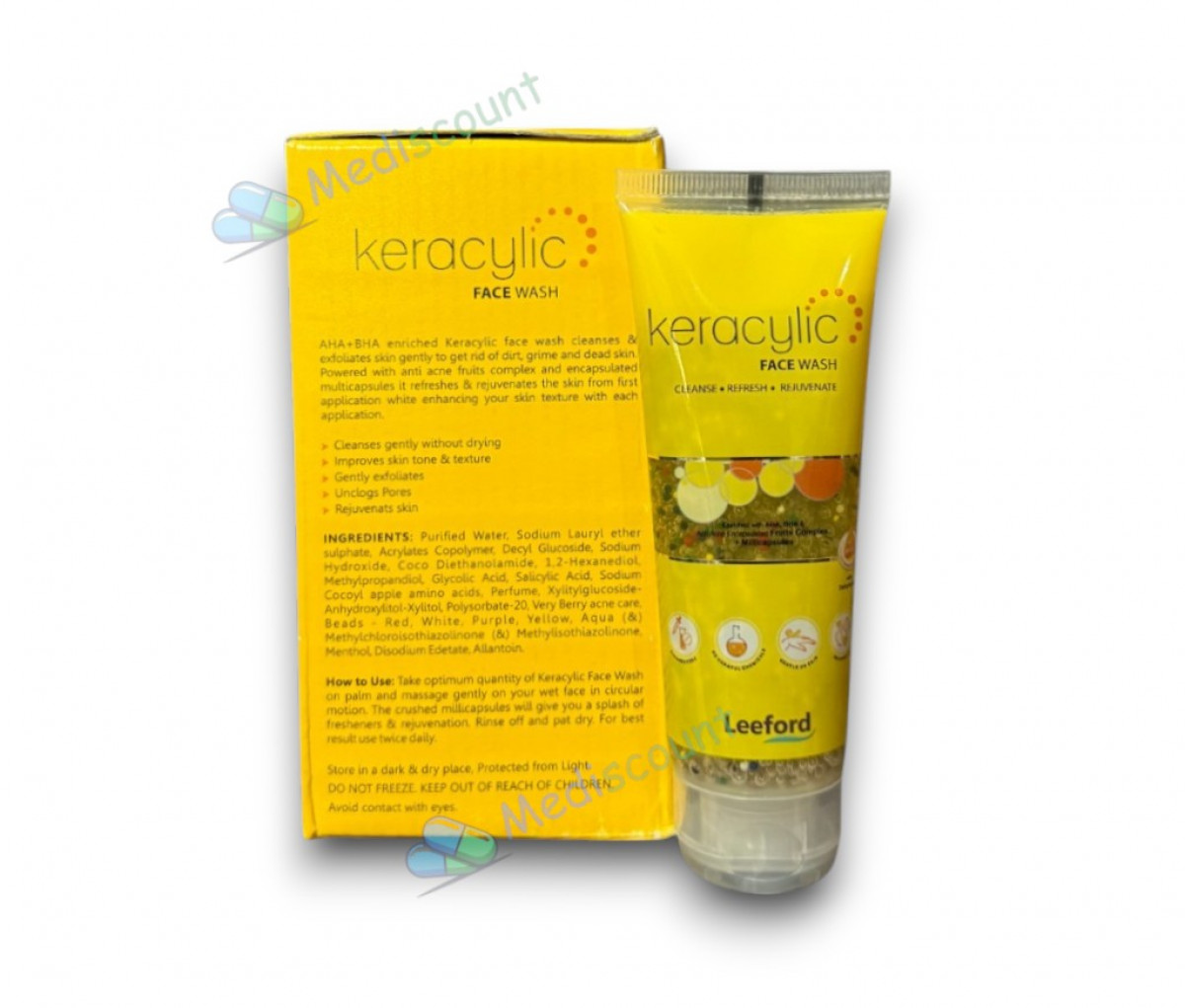 Keracylic Face Wash 70 g medicated face wash for acne-prone skin, shop online at Mediscount.