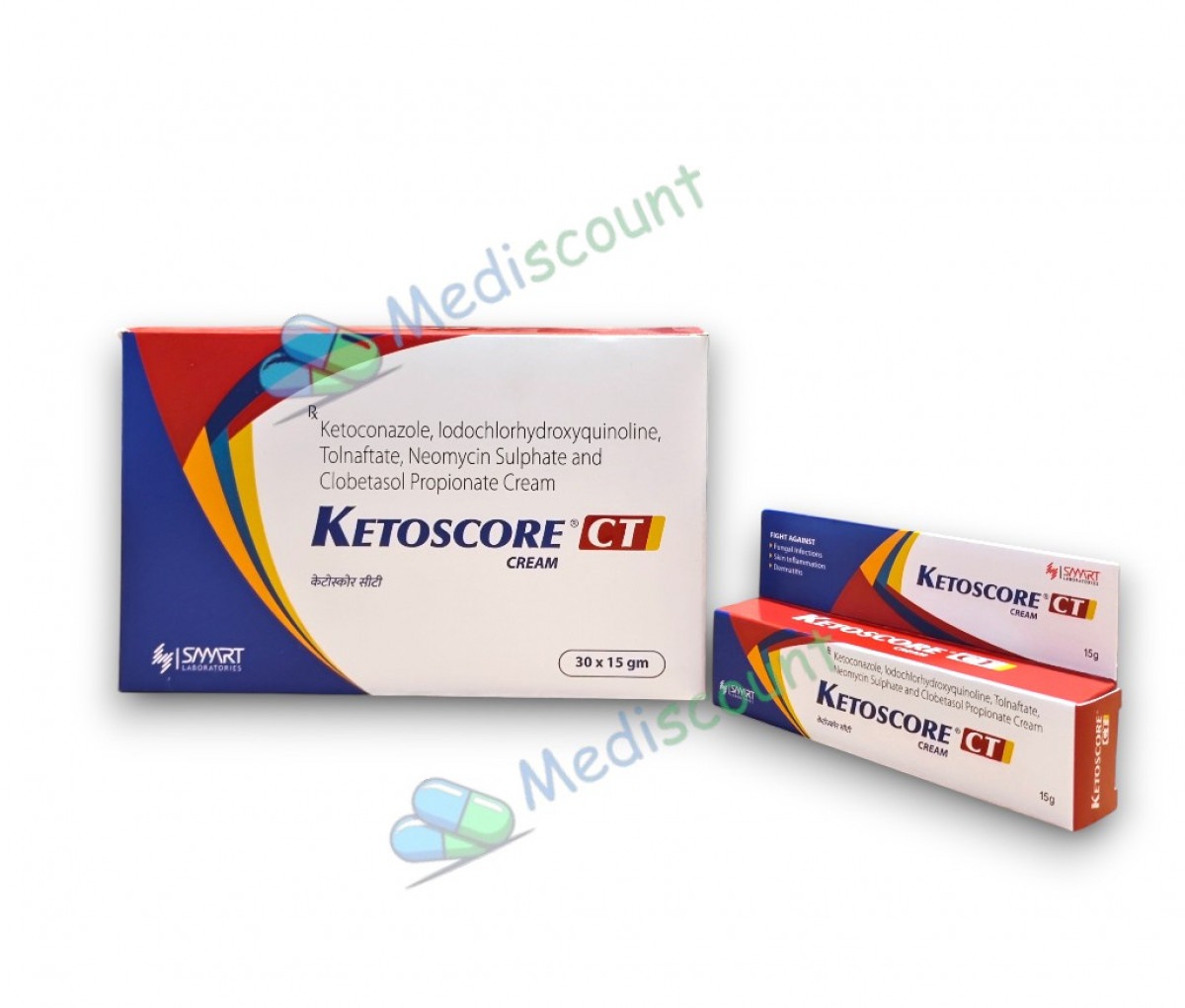 Ketoscore CT Cream 15gm for fungal skin infections and itching, buy online at Mediscount.
