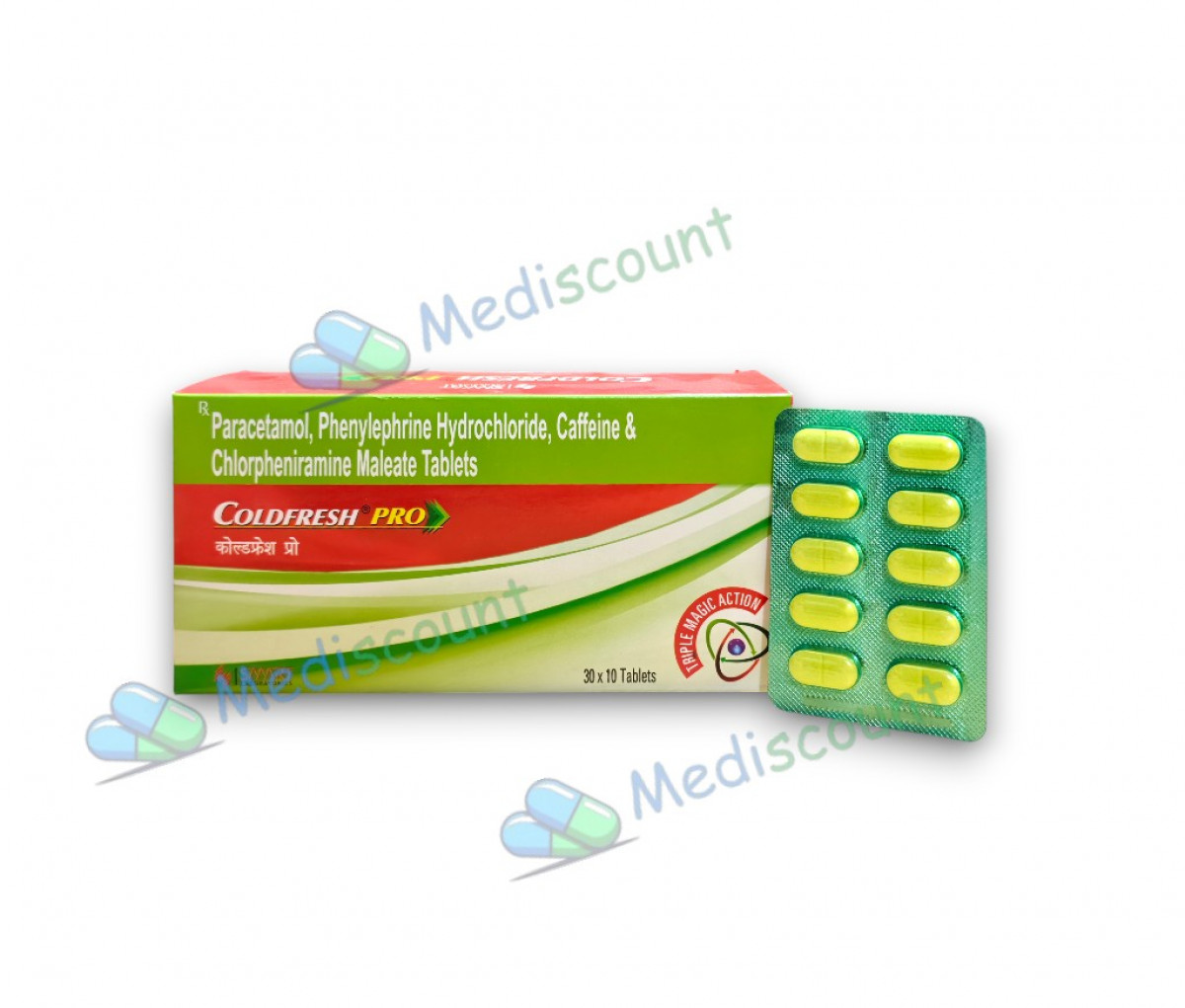 Coldfresh Pro tablet for cold and fever relief
