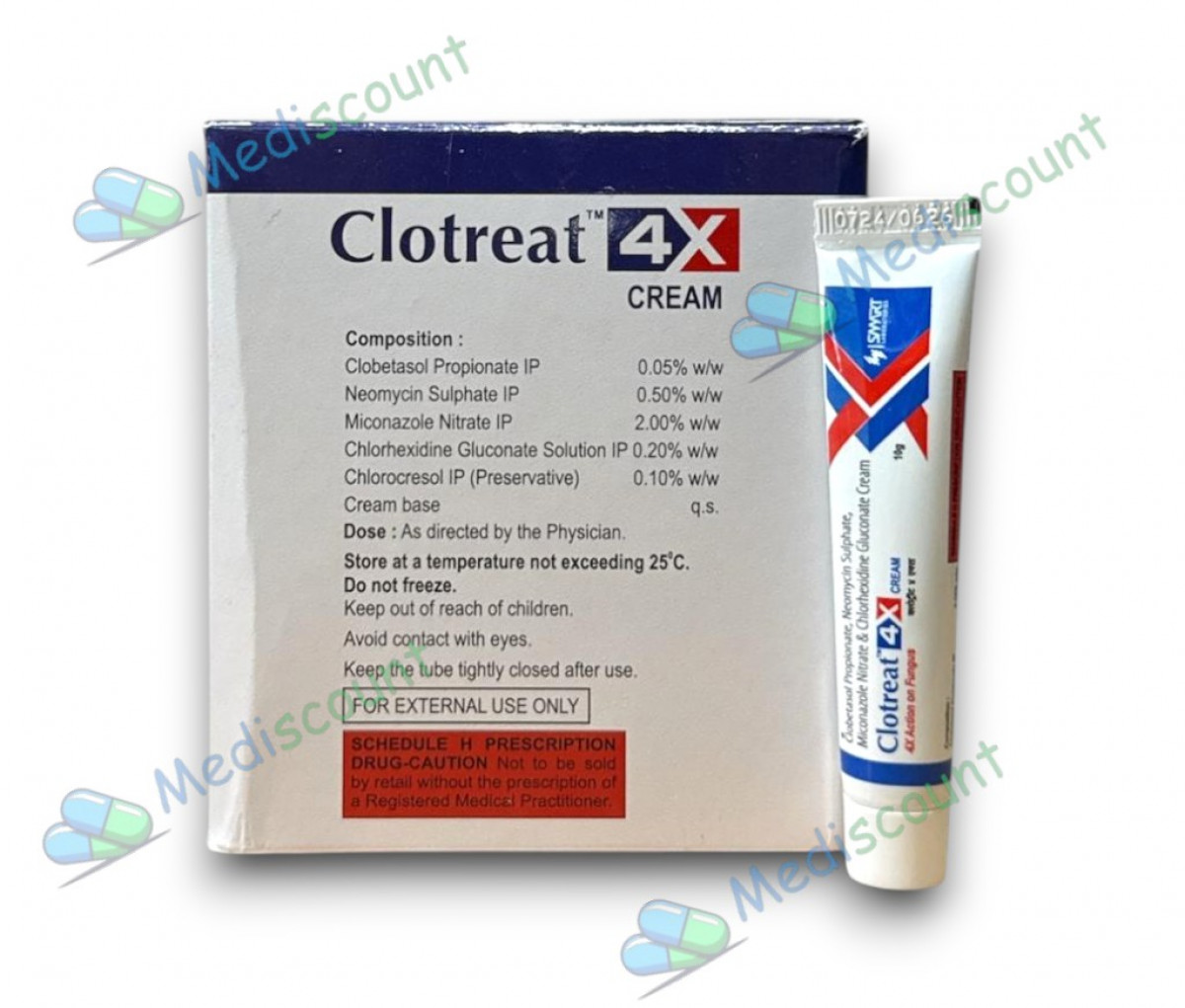 Clotreat 4X 10g antifungal cream for fungal skin infection online at Mediscount