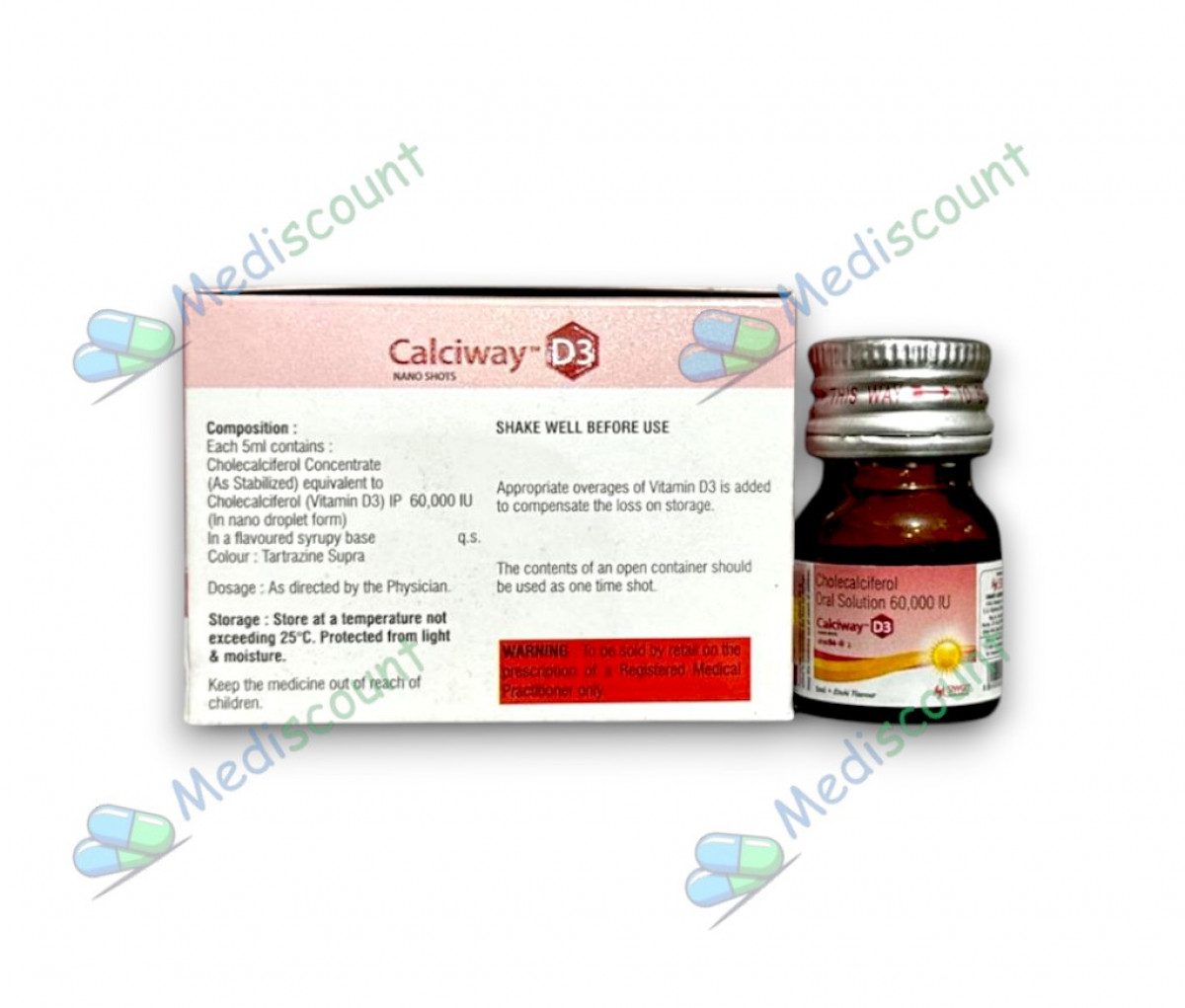 Calciway D3 Nano Shot for calcium and vitamin D3 supplementation online at Mediscount