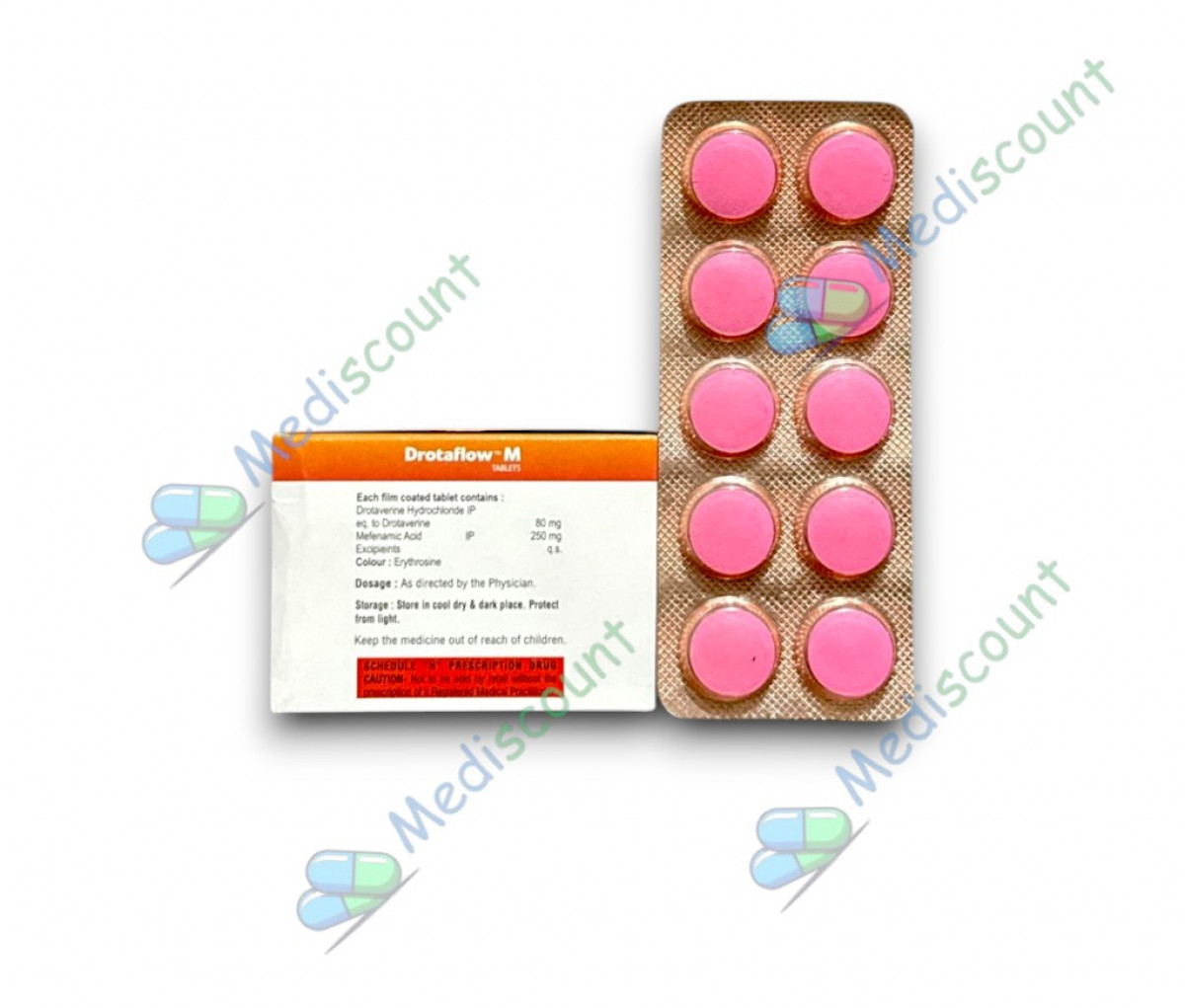Drotaflow M Tablet for abdominal colic pain – Mediscount