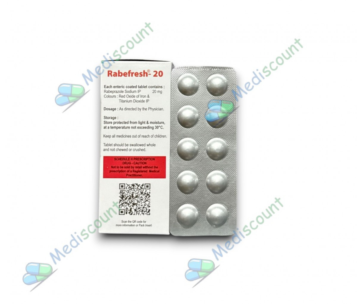 Rabefresh 20 Tablet for GERD and heartburn – available online at Mediscount